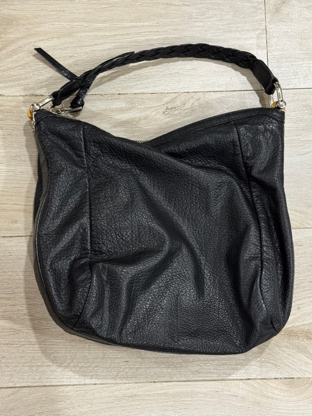 👜 Gucci Bamboo Bar Hobo Bag Black Leather Authentic - Picture 7 of 16